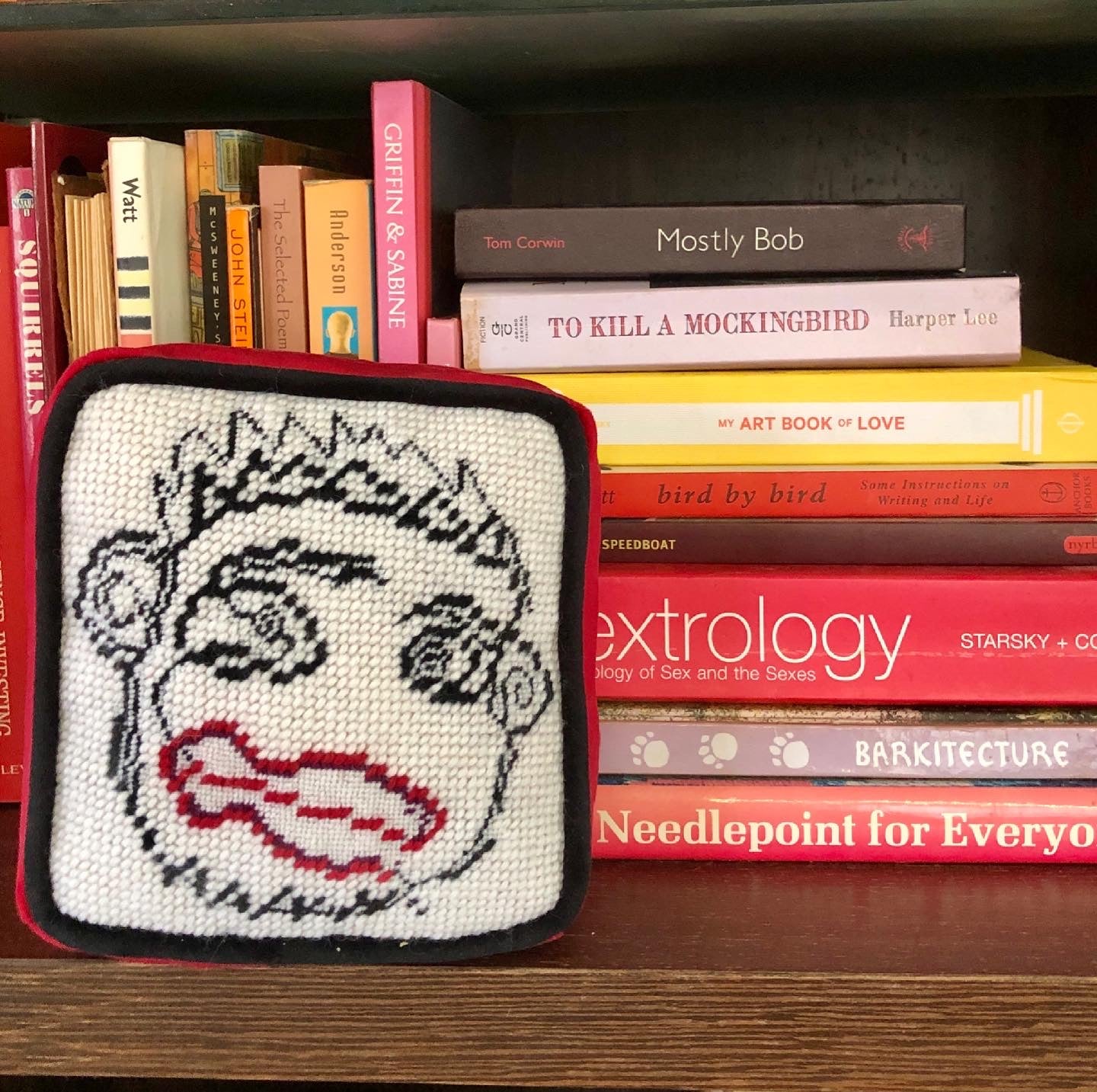 custom needlepoint OBJET D'ART PILLOW BOX