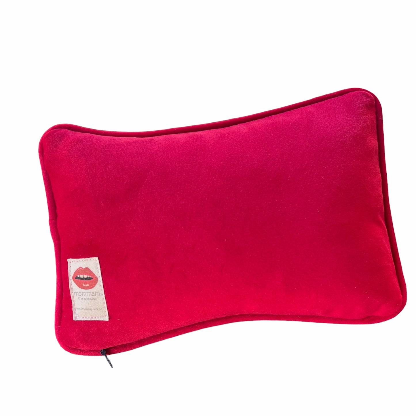 I LOVE YOU blue velvet toss pillow