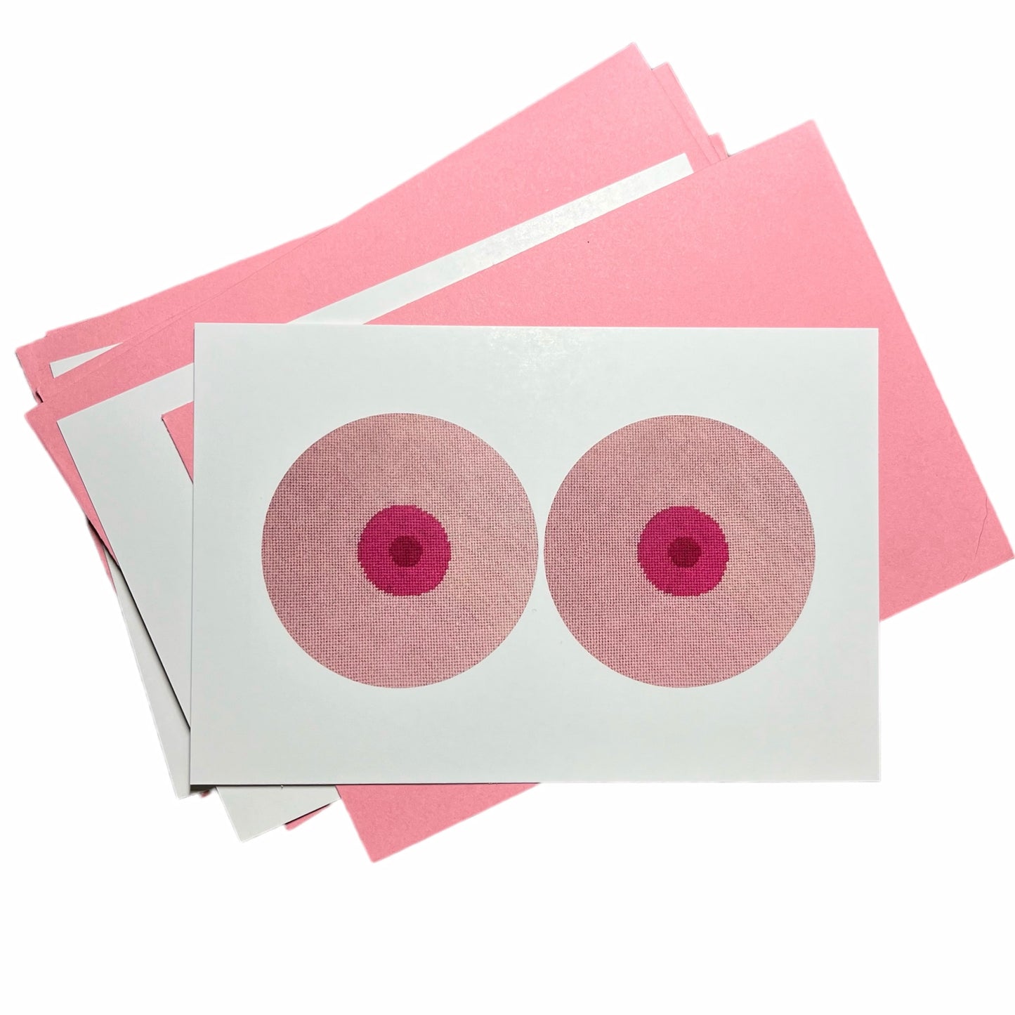 pink boob notecard