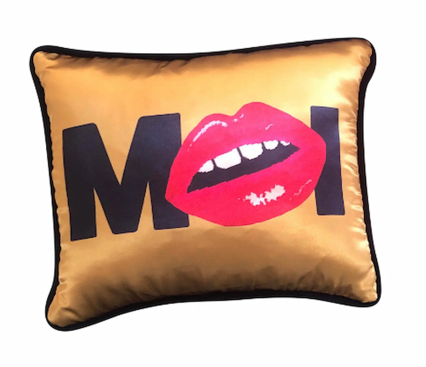 pop art satin LOVE ME kiss me pillows