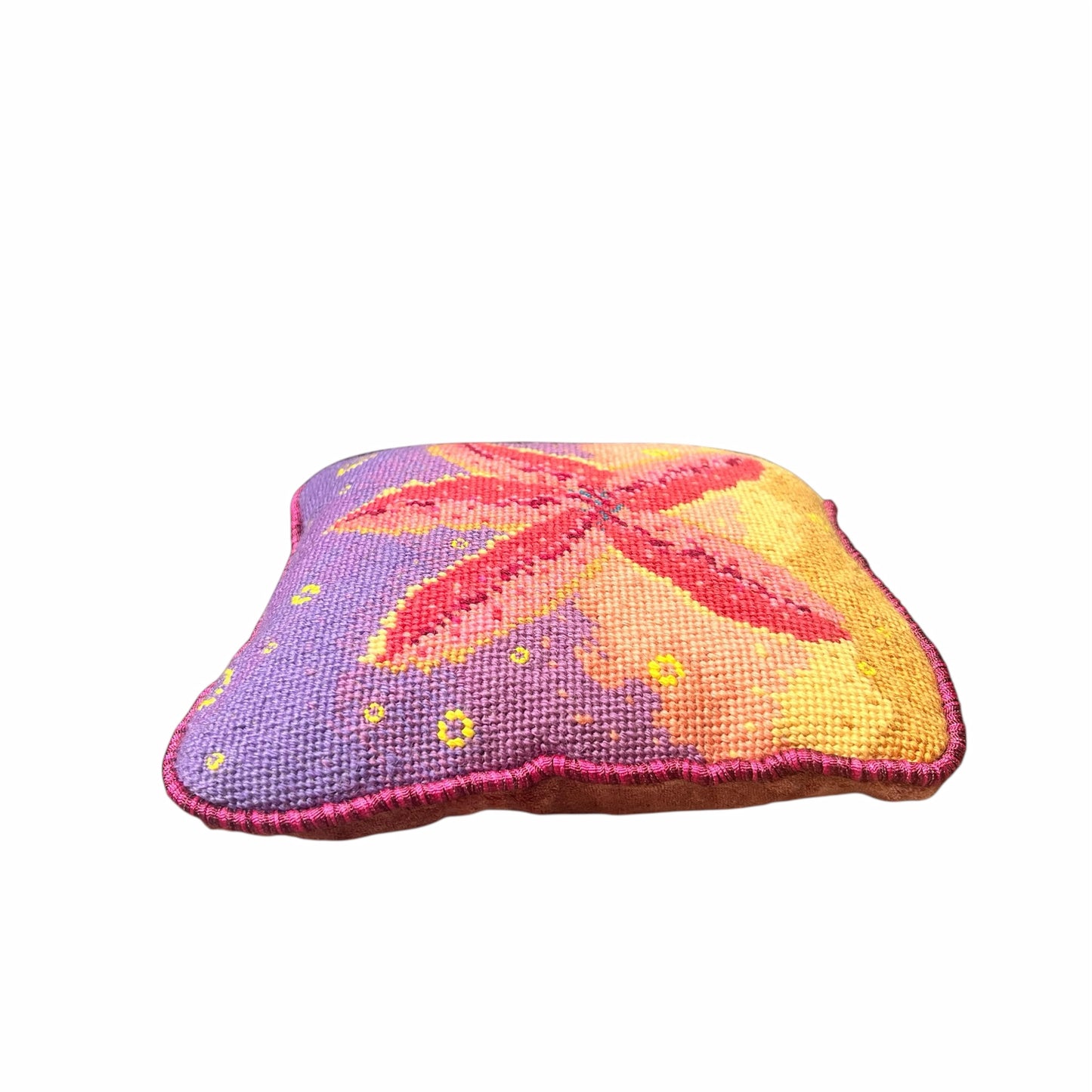 Harry Heissmann x Mommani Threads hand-embroidered STARRY needlepoint pillow