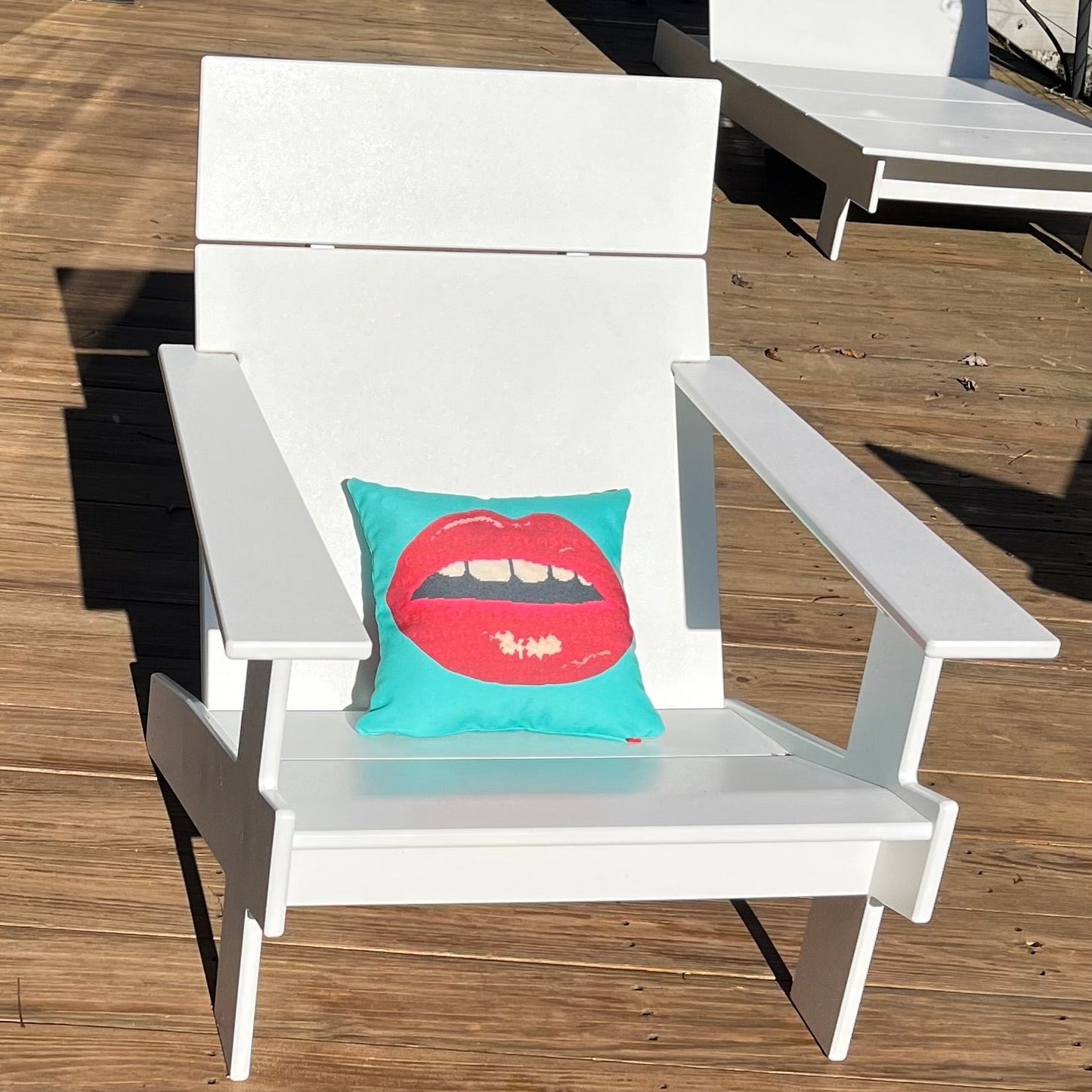 outdoor-friendly EMBRASSE MOI lips design pillow cover
