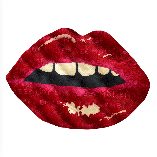 pouty lips EMBRASSE MOI kiss me notecard with envelope