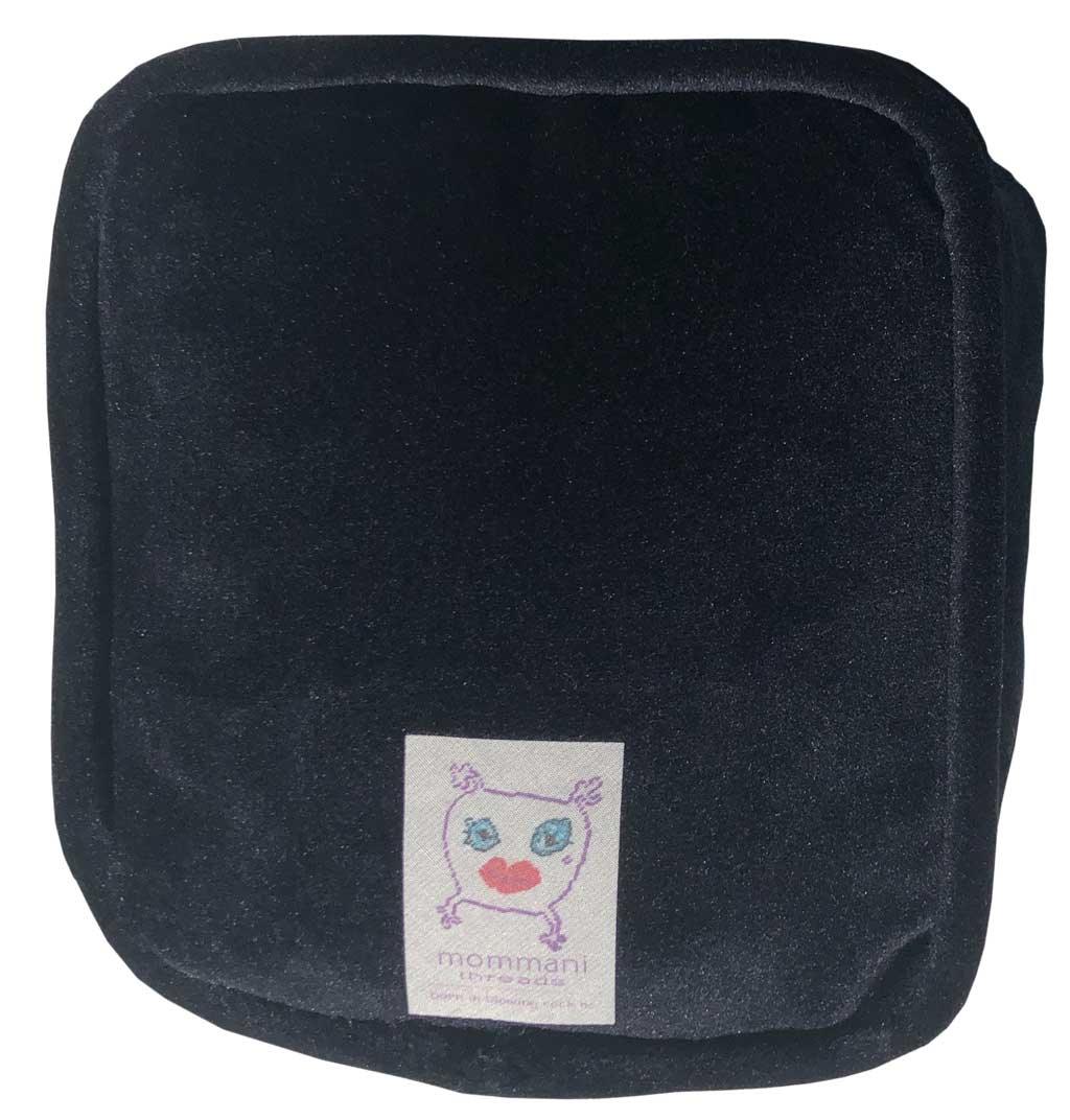 black velvet pillow