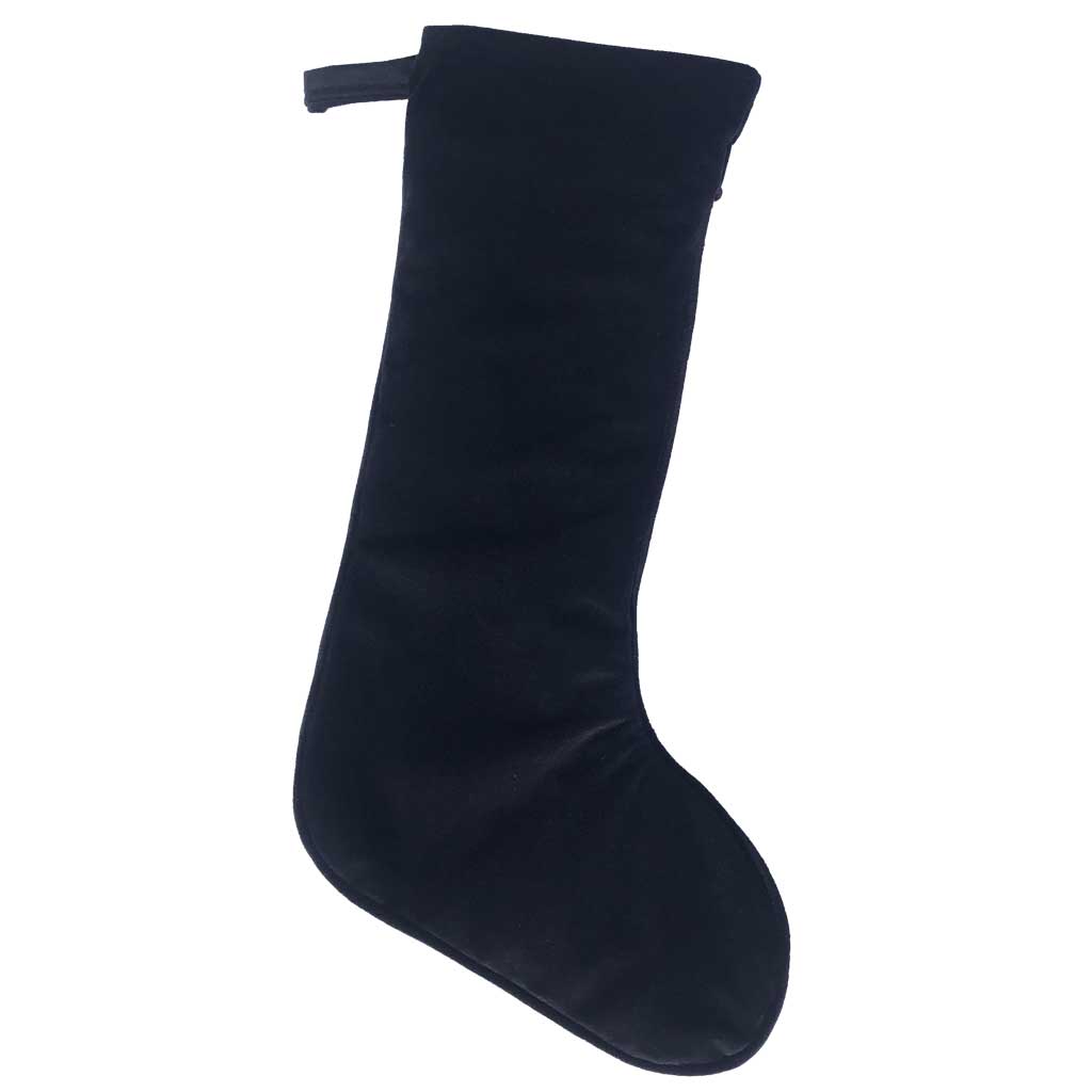 black velvet Christmas holiday stocking
