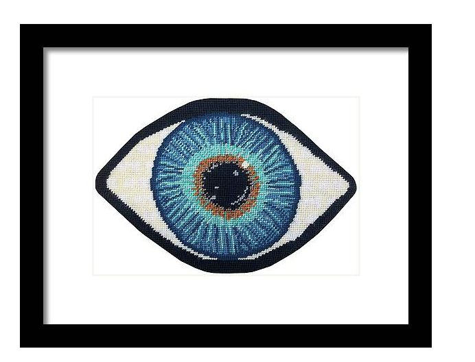 blue eye print has gold in center, turning to turquoise, then deep blues - very detailedblue eye print has gold in center, turning to turquoise, then deep blues - very detailed