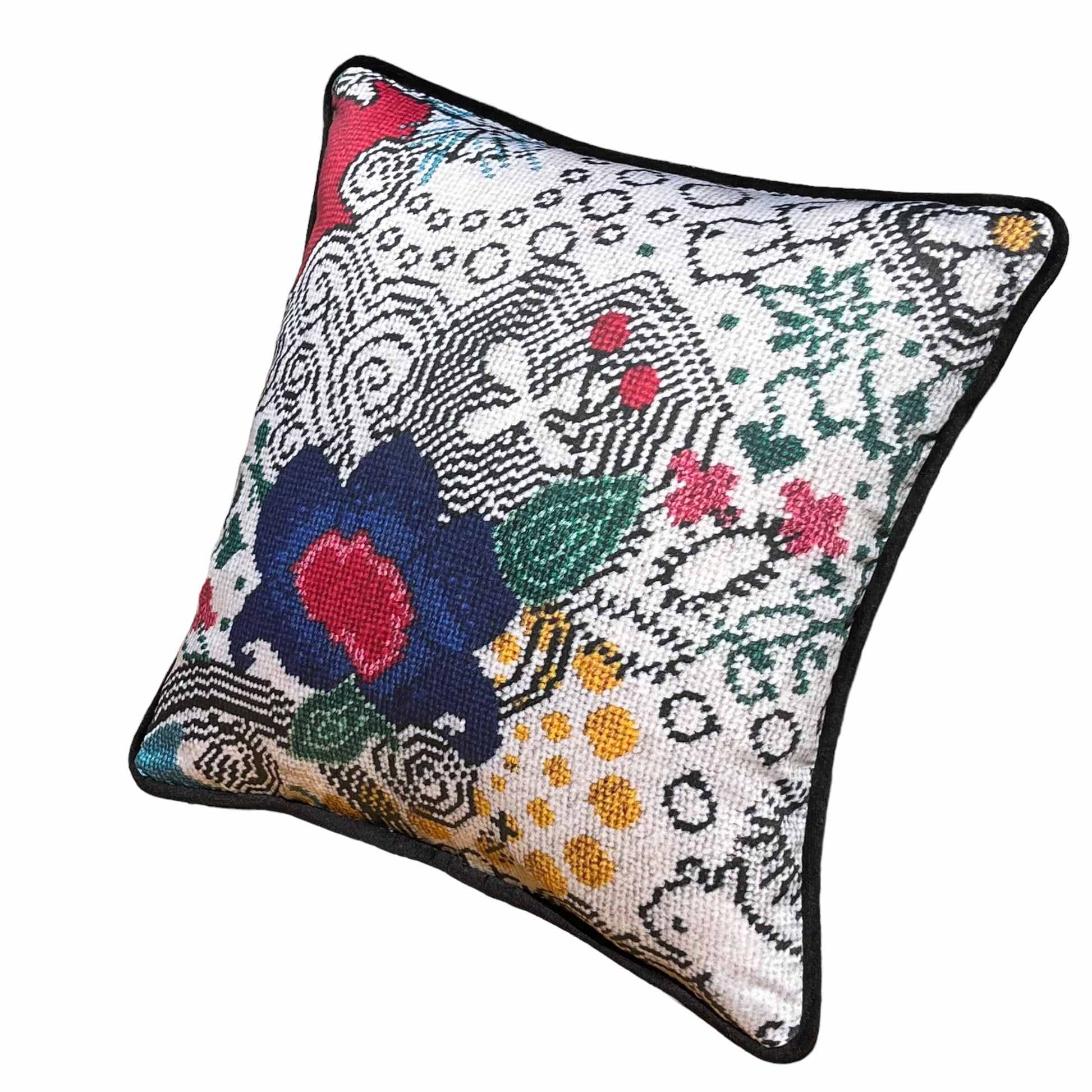 whimsical elements of forest creatures, flowers, bubbles, highlighted in color on a white background