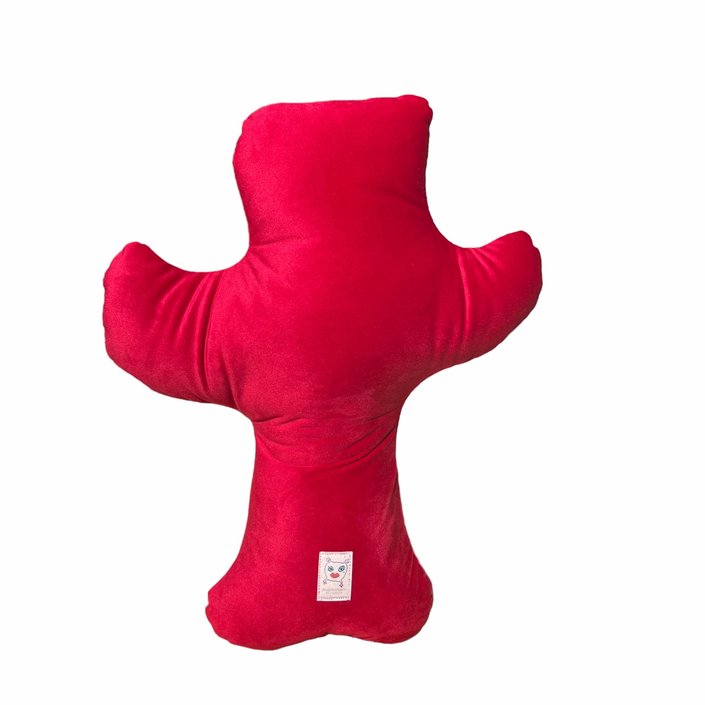 velvet MOMSTER sculpted pillow