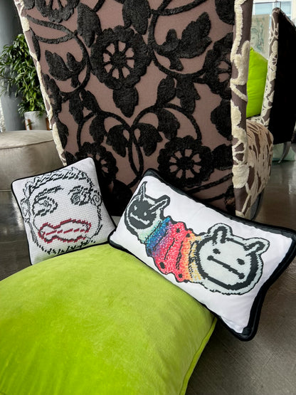 velvet JEROME feather down handmade pillow