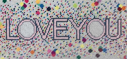 needlepoint LOVE YOU