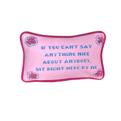 small flaw pink velvet GOSSIP GIRL pillow