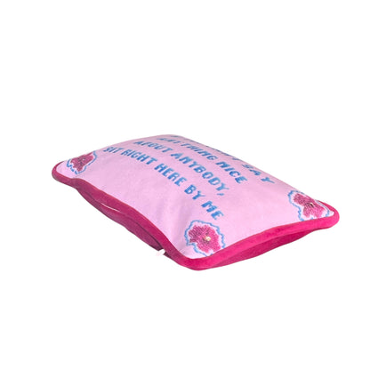 small flaw pink velvet GOSSIP GIRL pillow