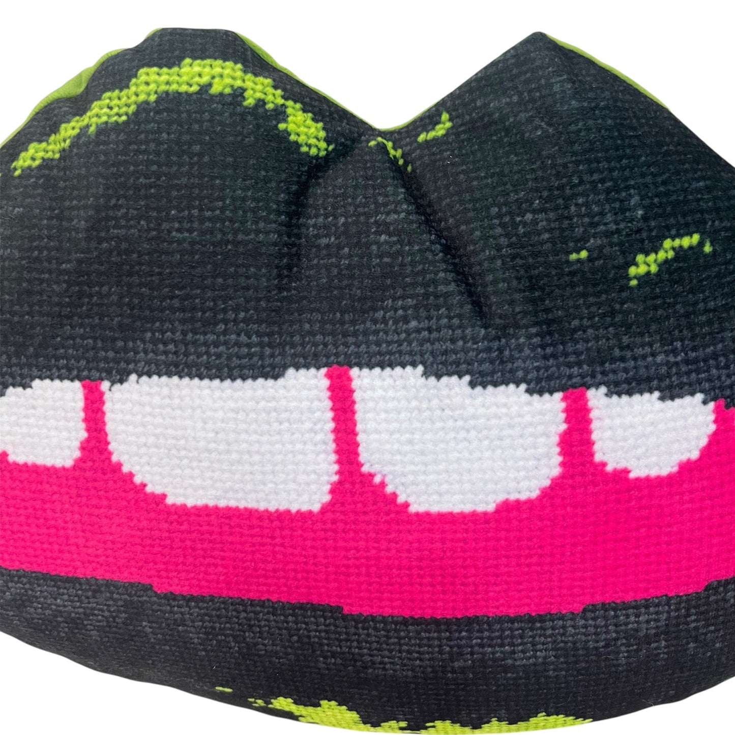 slightly flawed WICKED GOTH sculpted velvet lips pillow