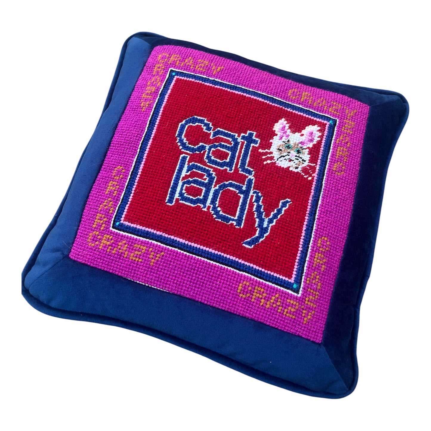 needlepoint CAT LADY
