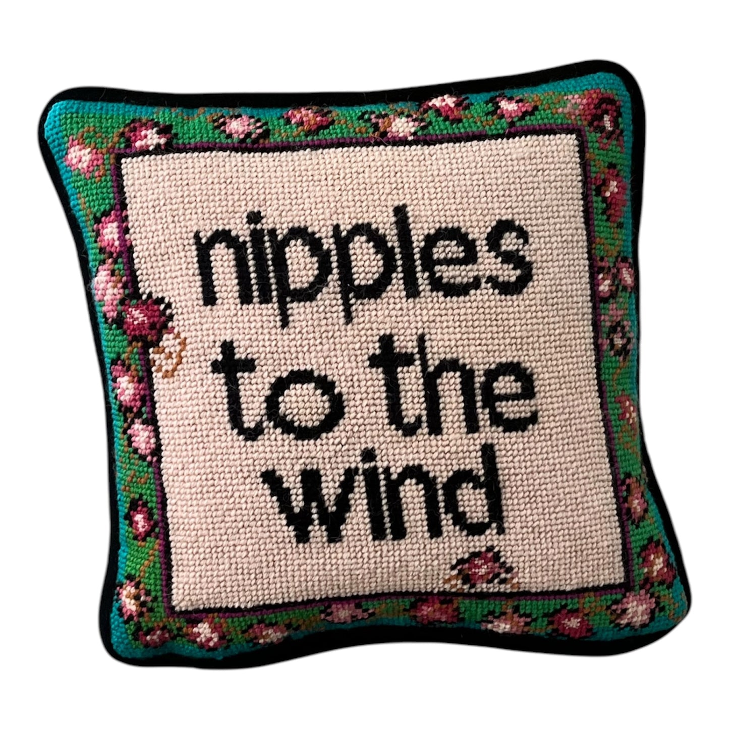 needlepoint NIPPLES TO THE WIND