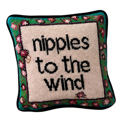 needlepoint NIPPLES TO THE WIND