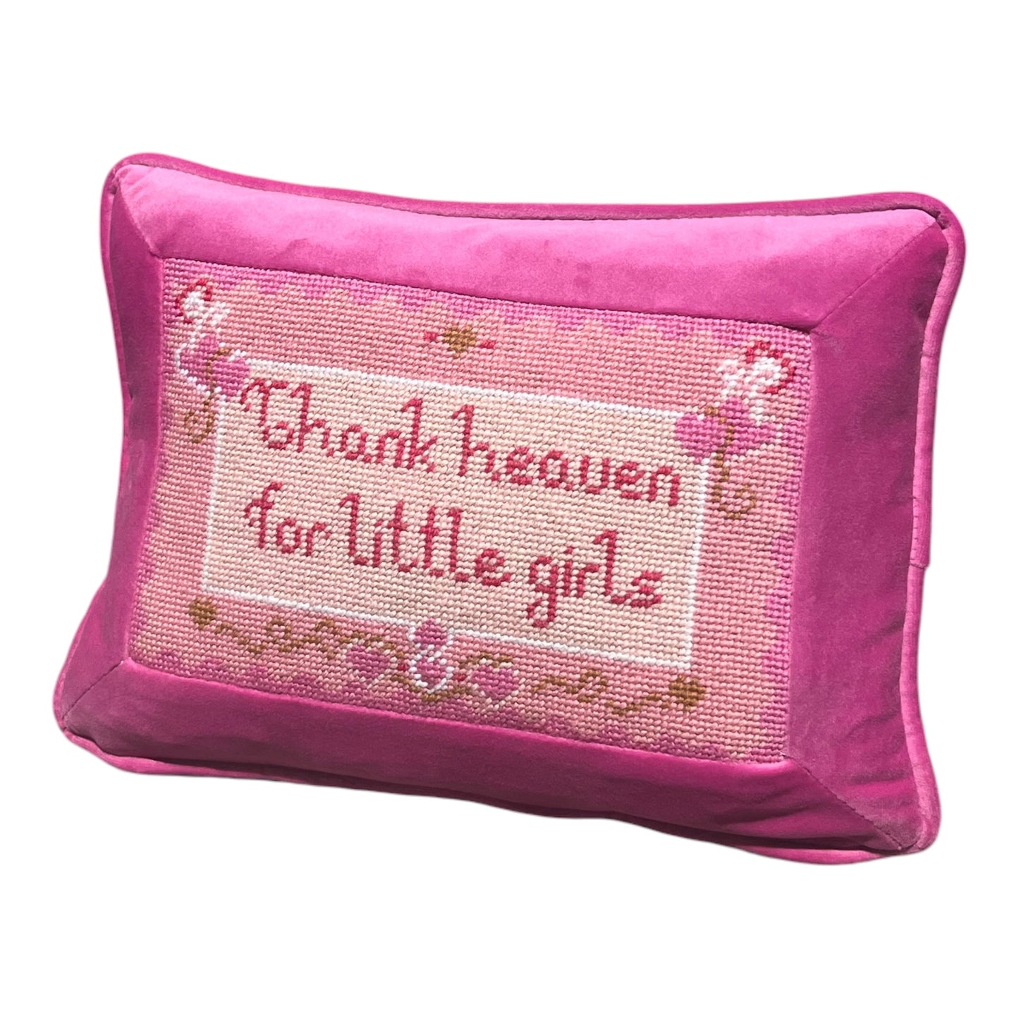 needlepoint THANK HEAVEN FOR LITTLE GIRLS