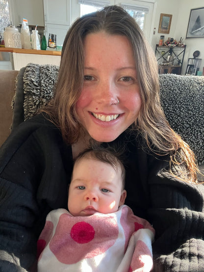 the GIRLS booby baby burp cloth