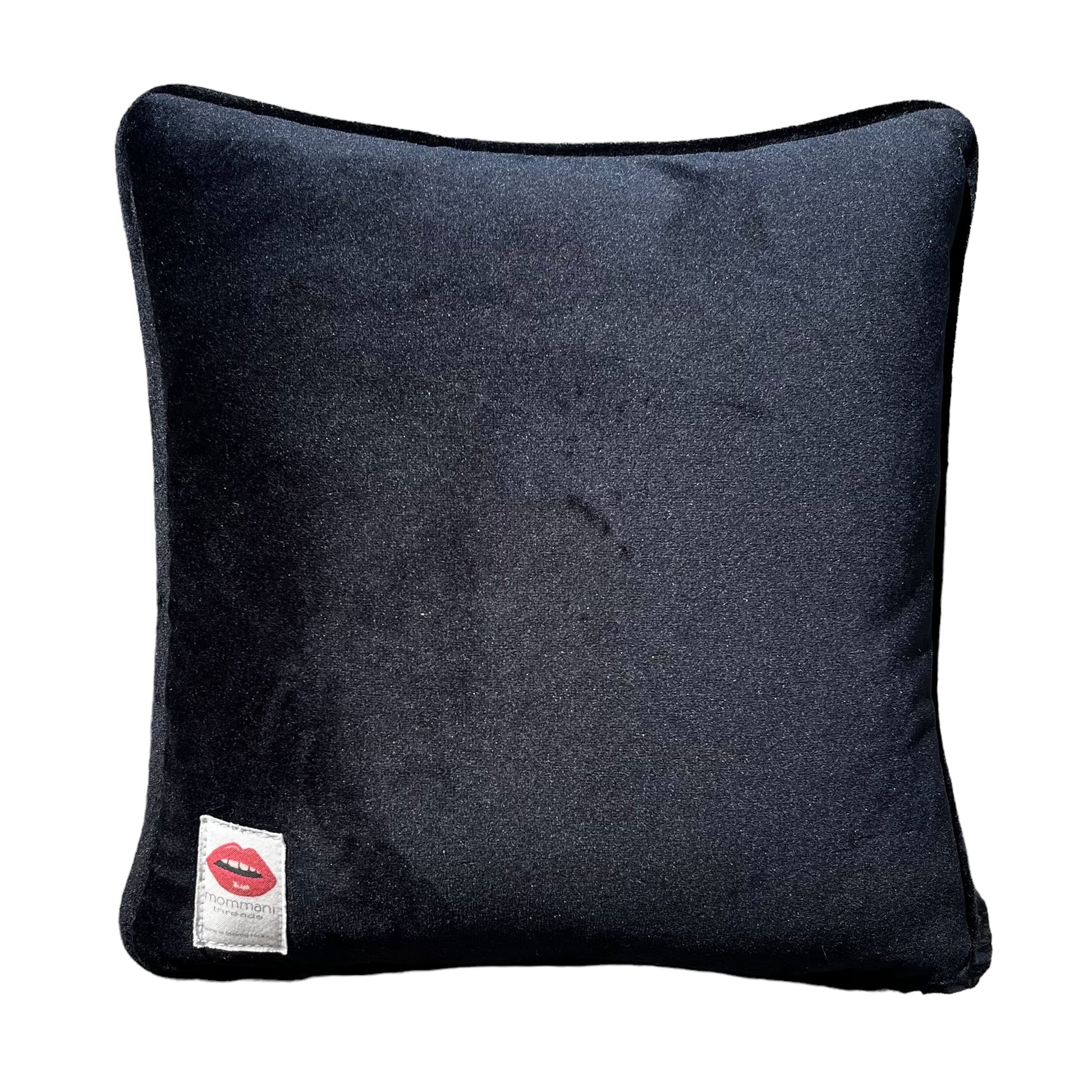 black velvet square pillow