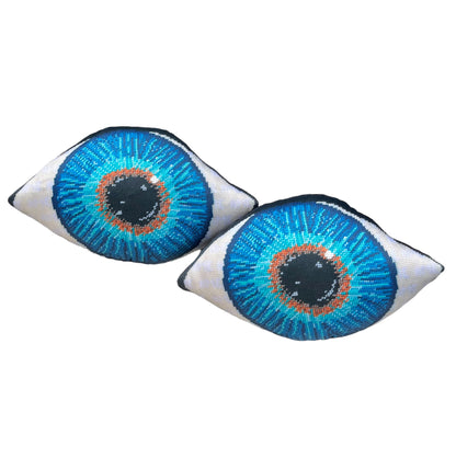 BLUE EYE sculpted pillow