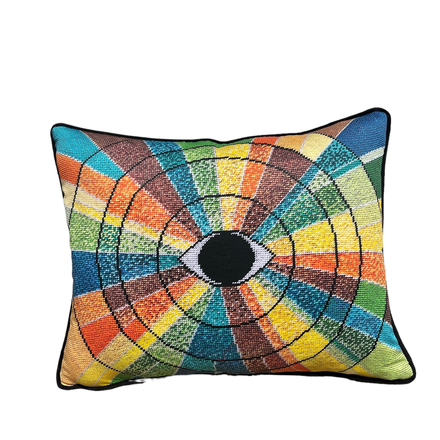 organic cotton sateen KALEIDOSCOPE EYE feather down pillow