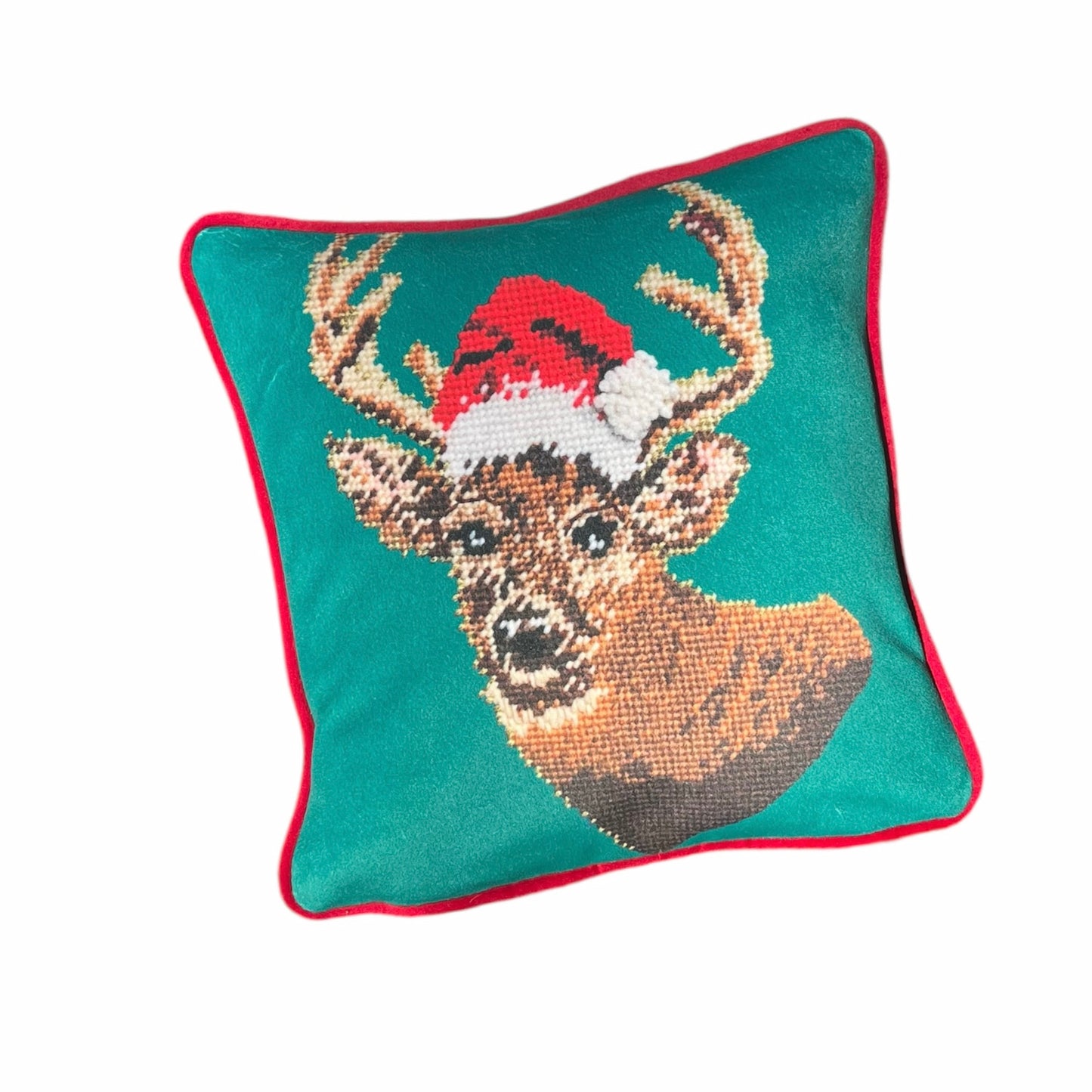 velvet WHAT THE BUCK?! holiday pillow