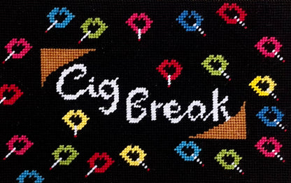 needlepoint CIG BREAK