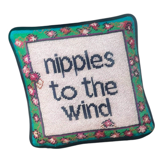 needlepoint NIPPLES TO THE WIND