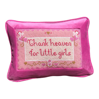 needlepoint THANK HEAVEN FOR LITTLE GIRLS
