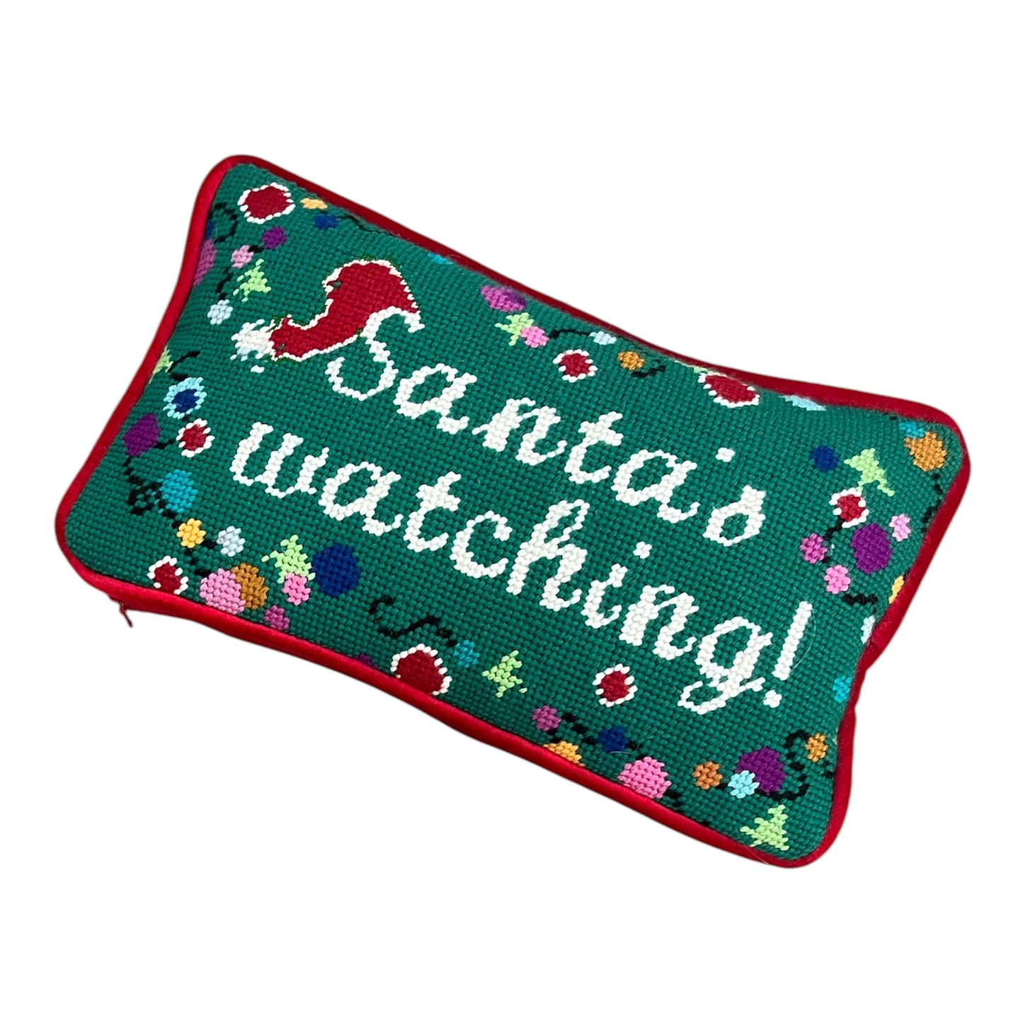 needlepoint SANTA'S WATCHING