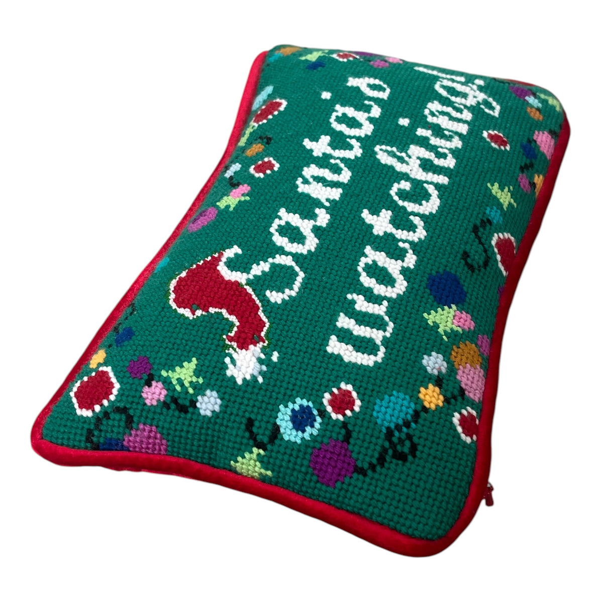 needlepoint SANTA'S WATCHING