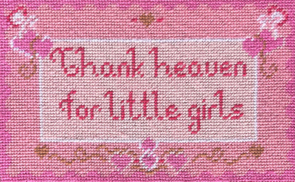 needlepoint THANK HEAVEN FOR LITTLE GIRLS