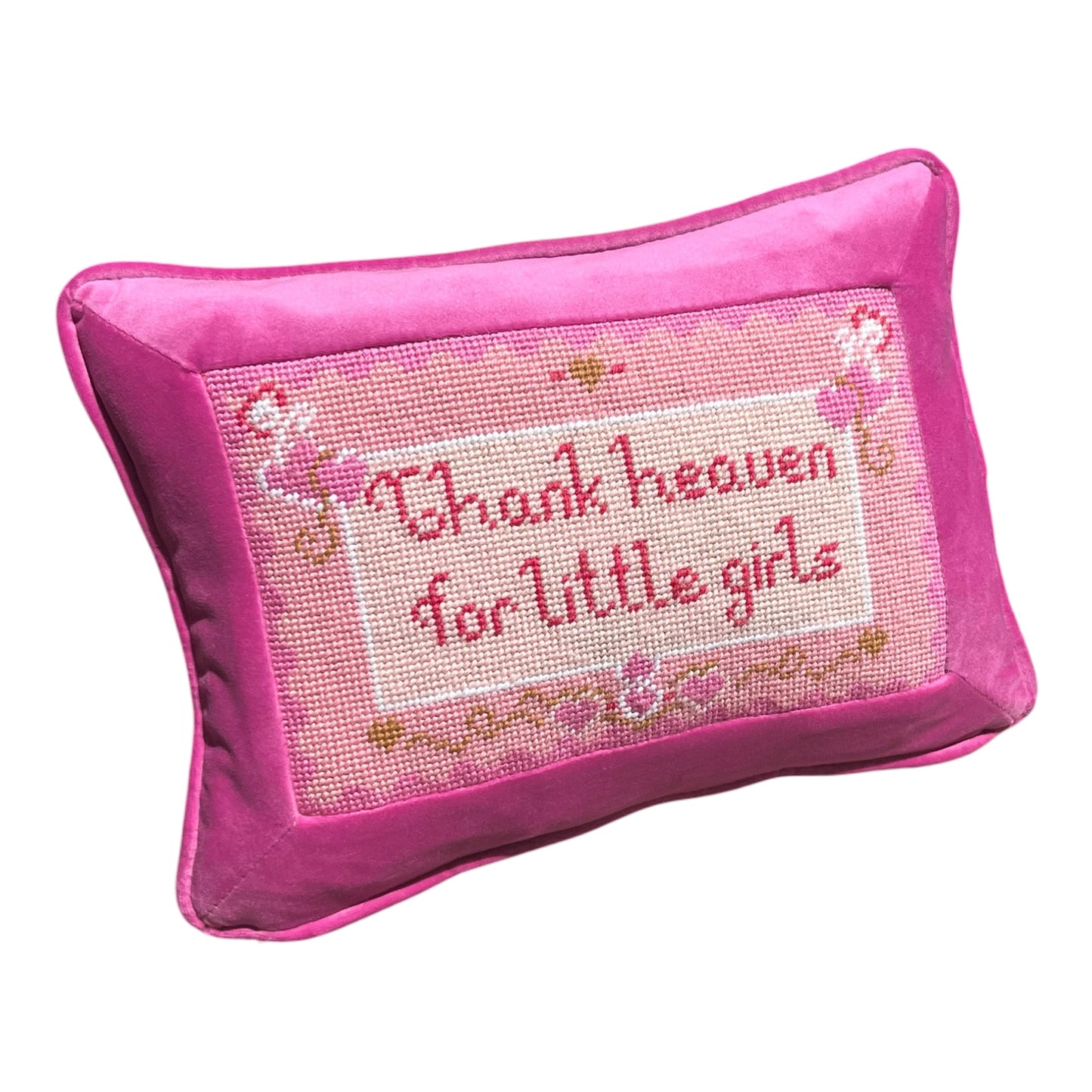needlepoint THANK HEAVEN FOR LITTLE GIRLS