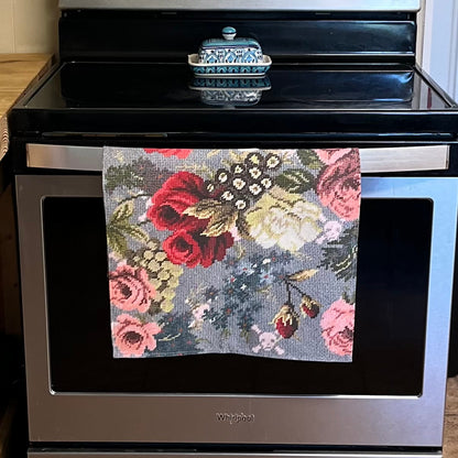 SKULL FLEUR tea towel
