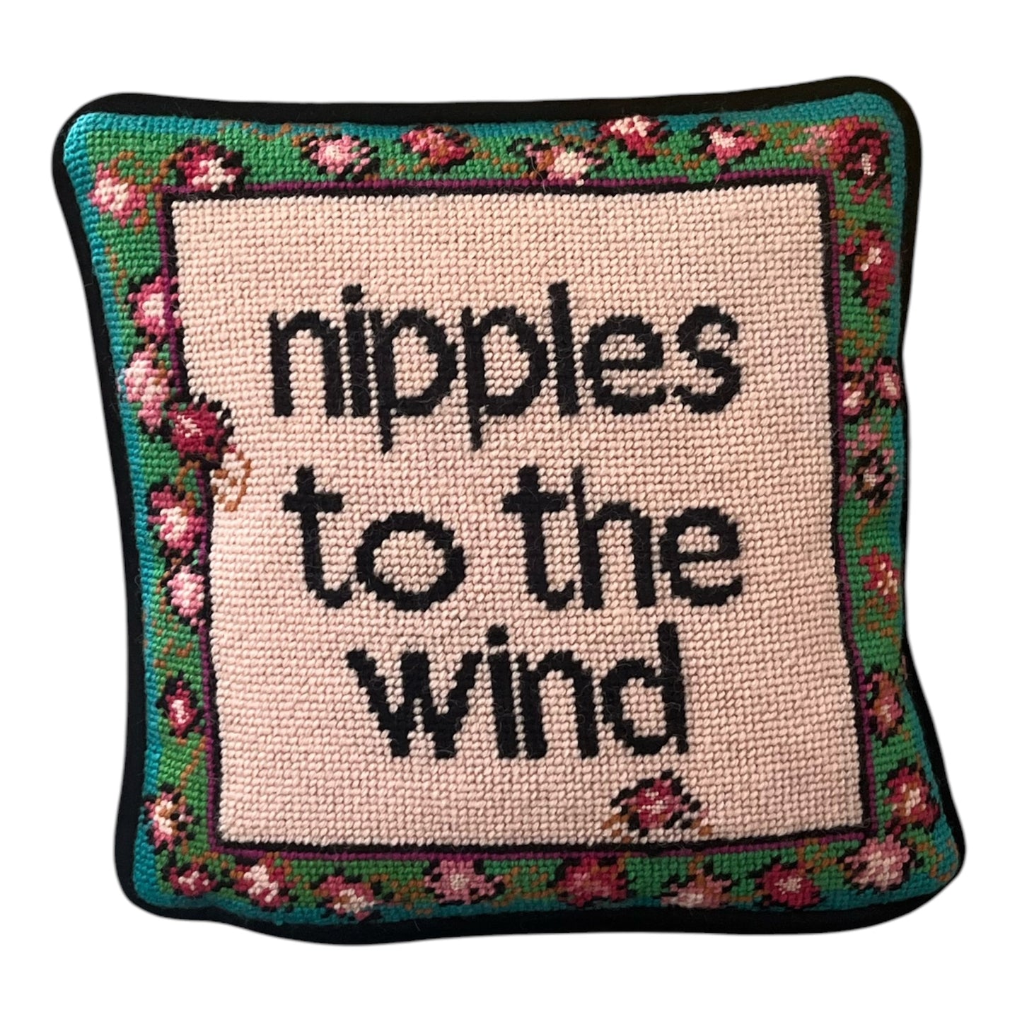 needlepoint NIPPLES TO THE WIND
