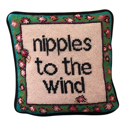 needlepoint NIPPLES TO THE WIND