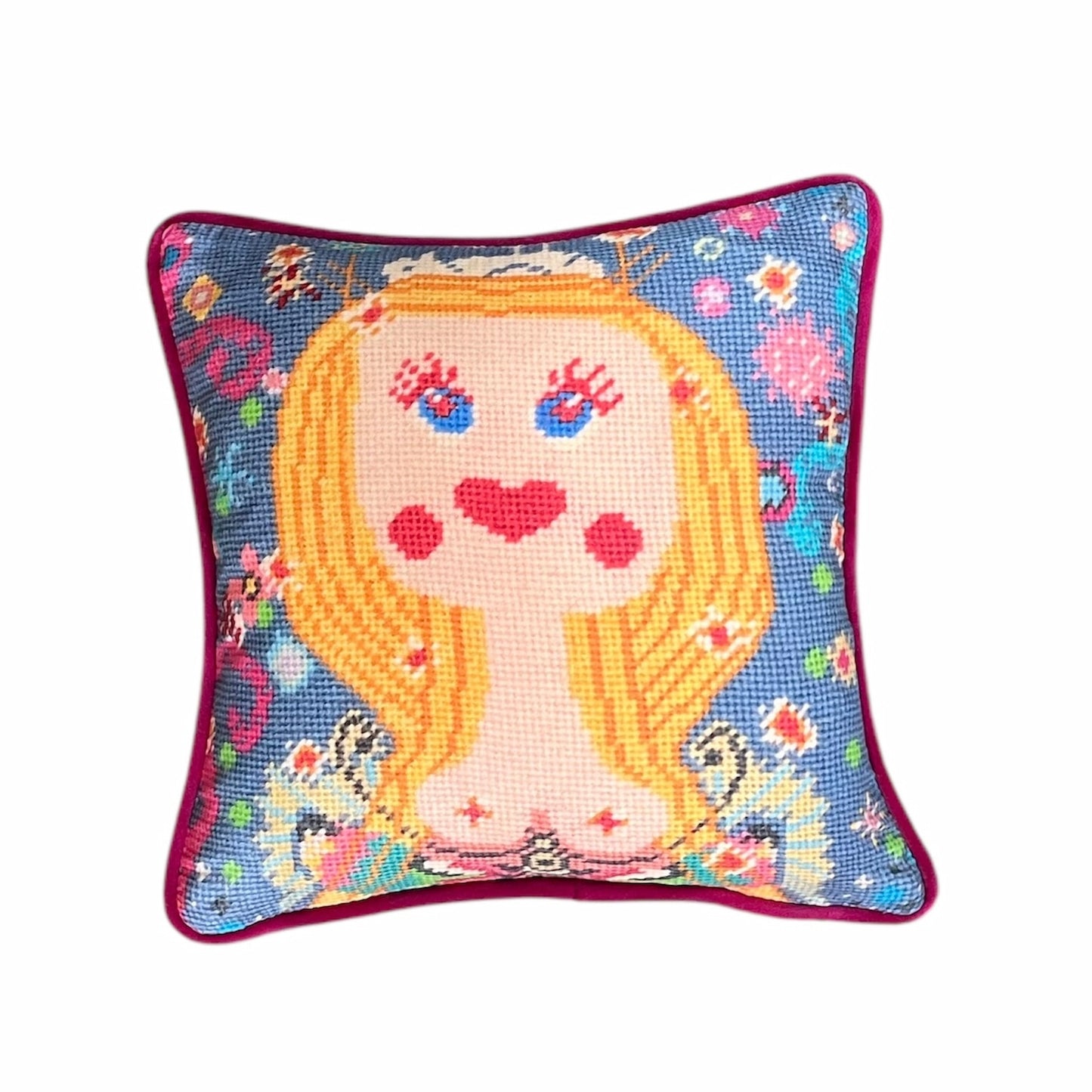 BLONDIE & THE BIRD organic cotton sateen handmade pillow