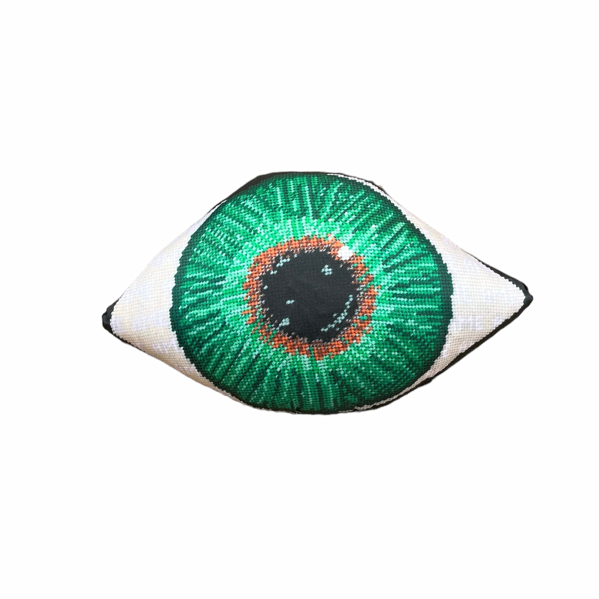 handmade sculpted green eye pillow