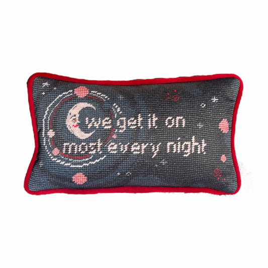 organic cotton sateen DANCING IN THE MOONLIGHT pillow