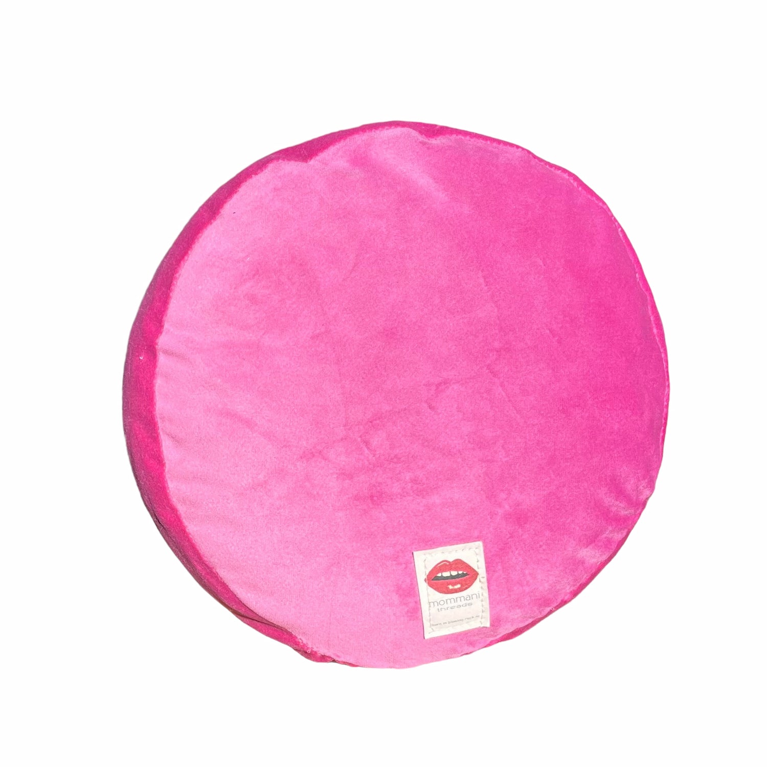 baby pink round boob pillow with bright pink nipple
