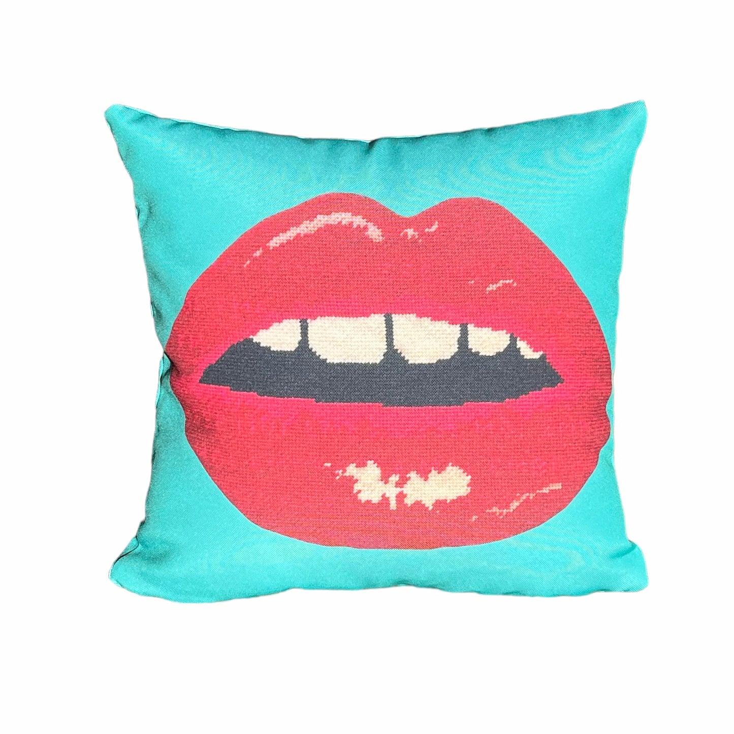outdoor-friendly EMBRASSE MOI lips design pillow cover