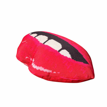outdoor-friendly RED POUT sculpted lips pillow