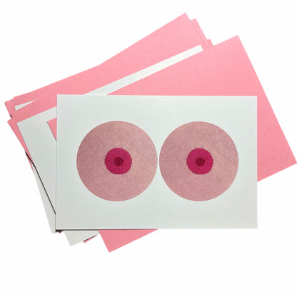 pink boob notecard