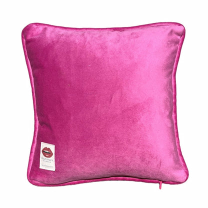 wild blue eyed cat in whimsical gold and pink with pinkish frame