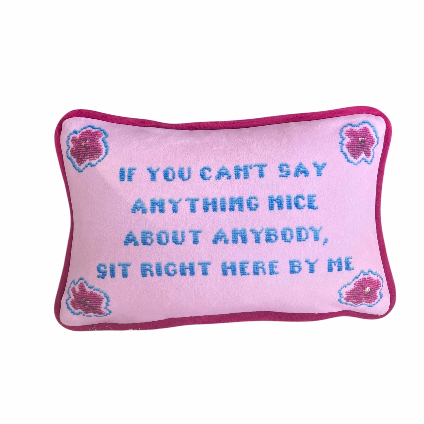 velvet GOSSIP GIRL sassy quote velvet toss pillow