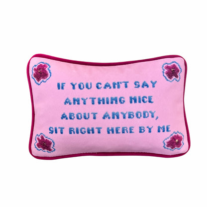 pink velvet GOSSIP GIRL custom made toss pillow