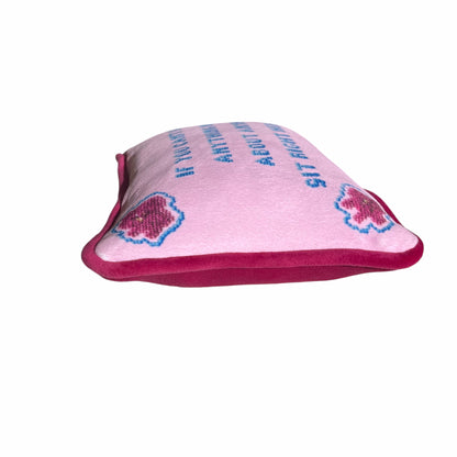 pink velvet GOSSIP GIRL custom made toss pillow