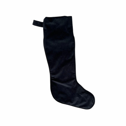 VELVET LIPS STOCKING with hand-embroidered needlepoint name