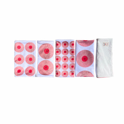 the GIRLS booby baby burp cloth