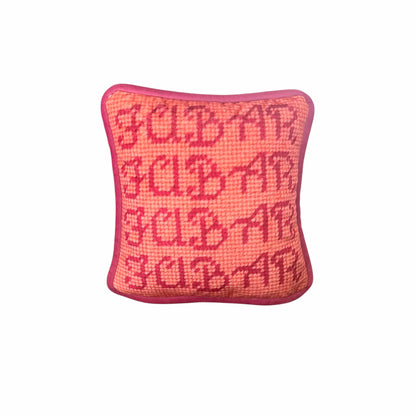 funky FUBAR pink velvet toss pillow